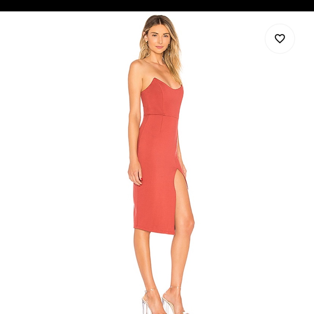Cocktail dress in burnt orange/rose